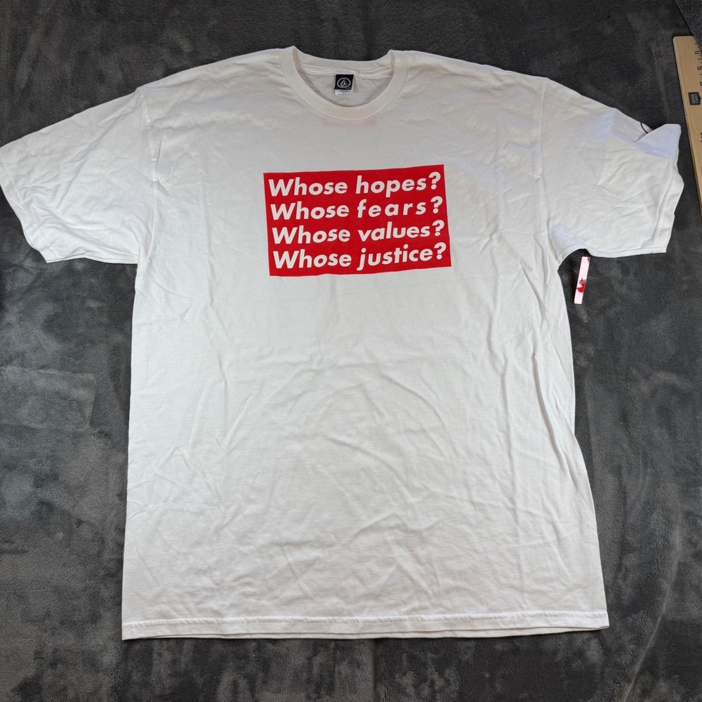 Volcom x Barbara Kruger Performa 17 Biennial Mens L White T Shirt